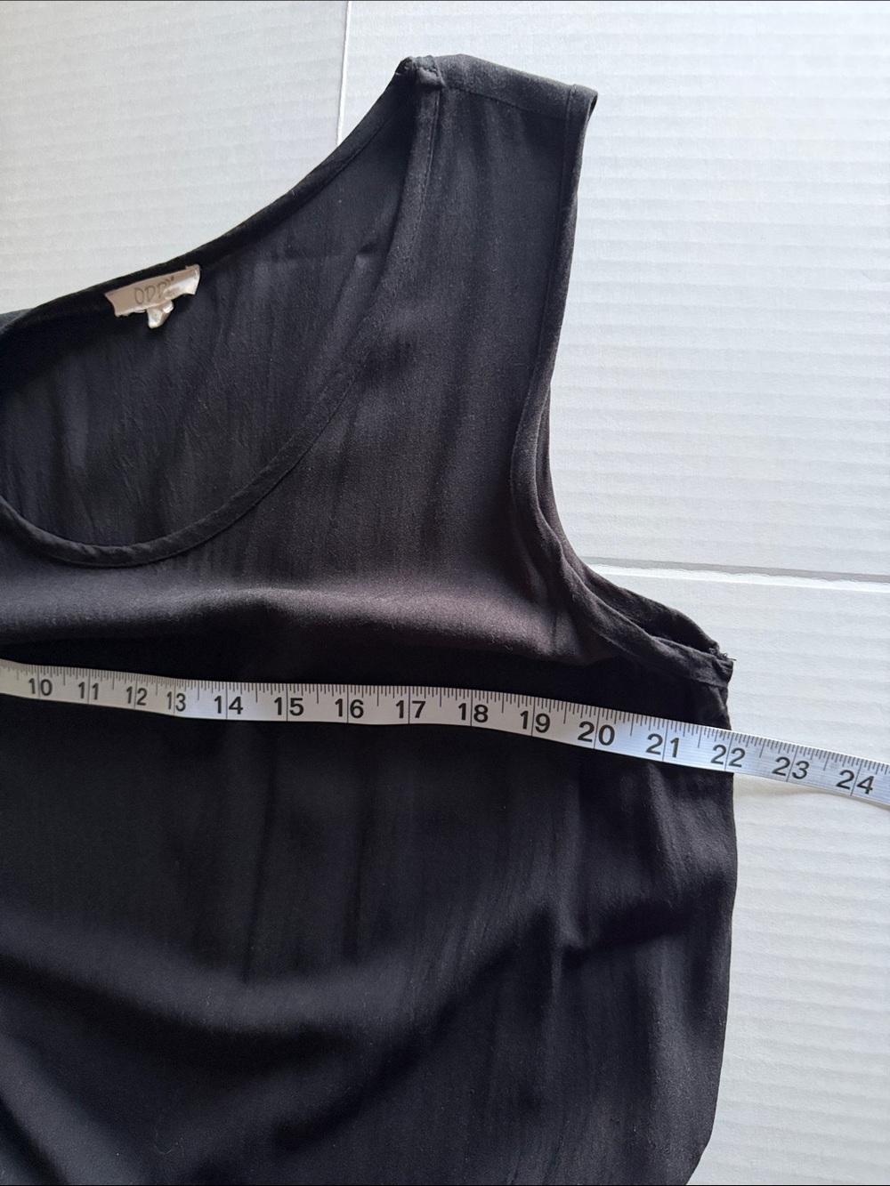 ODDY Black Sleeveless Swing Mini Dress with Ruffle Hem 100% rayon 2XL - Picture 7 of 11